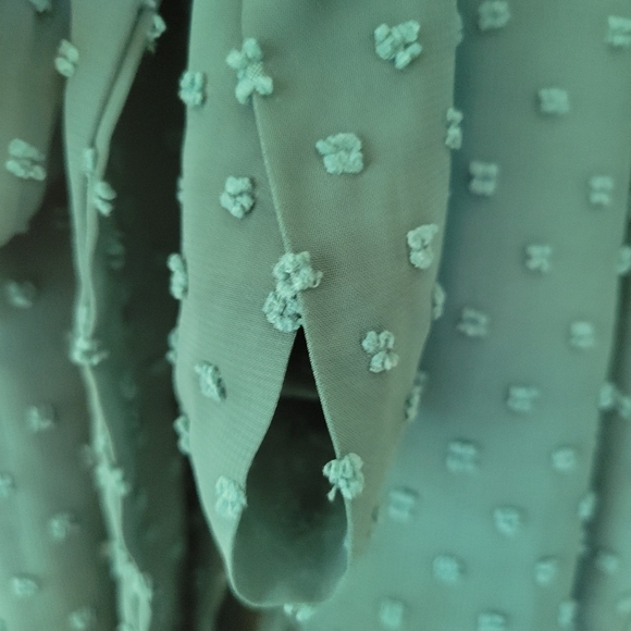 Pretty Long Green Halter Dress Loose Ruffle Maxi - Picture 4 of 7